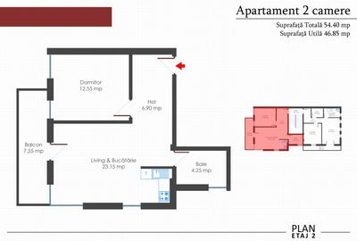 Apartament 2 camere | Vila Boutique P+2+M | Apusului | OFERTA LIMITATA - 2