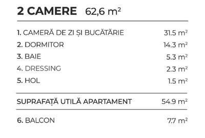 Apartament 2 camere  - complex rezidential nou - 3