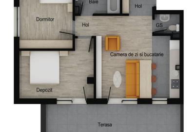 Apartament 3 camere, finisat, terasa, zona Muzeul Apei - 4