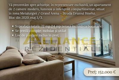 Apartament cu 2 camere decomandat, mobilat în Berceni