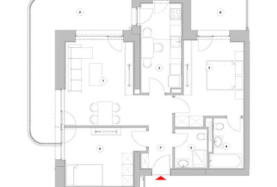 Apartament cu 3 camere - Tip 3I - 13
