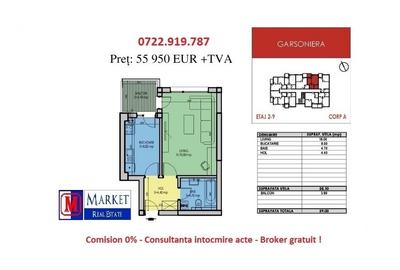 Garsoniera decomandata - Metrou Berceni (100 metri)