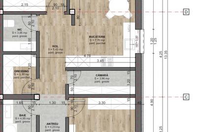 Apartament NOU, 3 camere, parcare,  CURTE, an 2025, Etaj 1, 0% Comision - 2
