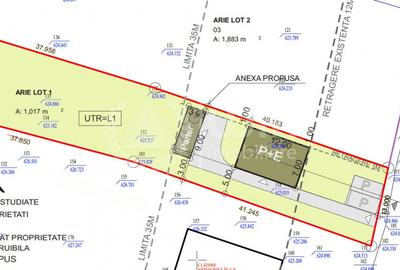 Teren intravilan autorizat casa individuala 1017mp | Front 13m | Aiton - 9
