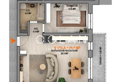 Apartament modern 2 camere cu balcon – Comision 0% - 3