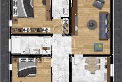 Casa individuala pe parter, 4 camere si 2 bai, 530 mp teren - 15