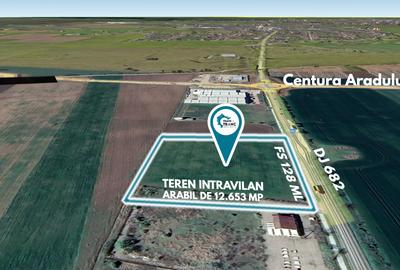 Teren intravilan de 1,26 ha cu FS de 128 ml, la 200 m de Centura, in Fantanele