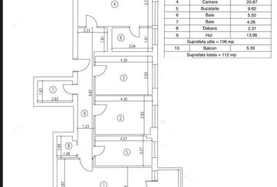 Apartament 4 camere | Laguna Residence | 112 mp utili | Parcare subterana - 13