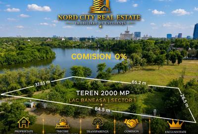 Teren Baneasa - deschidere la lac - ideal vila - premium- 2000 mp - 1