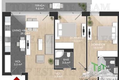 Ultima sansa / Apartament cu 3 camere de vanzare cu incalzire in pardosela / Buc - 11