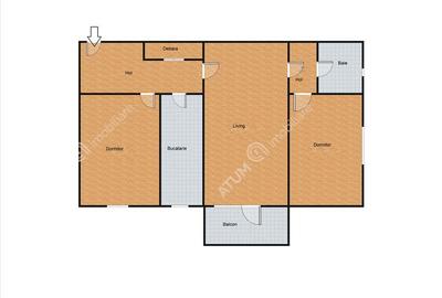 Apartament cu 3 camere etaj 1 cu balcon zona Mihai Viteazu/Cedonia - 5