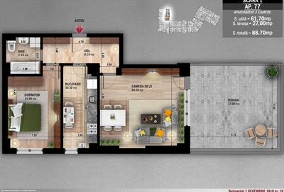 Neofort 50 Titan Apartament decomandat langa metrou cu terasa superba - 19