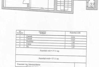 Apartament 2 camere - baie si bucatarie separate, singur pe etaj. - 1