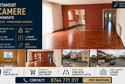 Strada Eugen Lovinescu, Apartament cu 3 camere decomandate - 80 mp - etaj 1 - 1