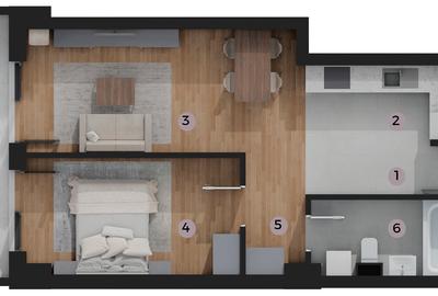 Apartament 2 Camere TIP A02, suprafață 57,45 m2, Zona Tatarasi-Venetia - 2