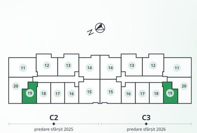 Apartament 1Cam, 78.640 euro+TVA, 41,6mp - 11