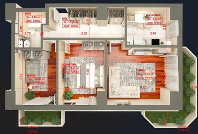 Apartament 1C, Copou, 43,4mp, 110000euro+TVA - 9