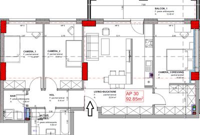 Ap. de 4 camere la dezvoltator - Central - București 41 - 3