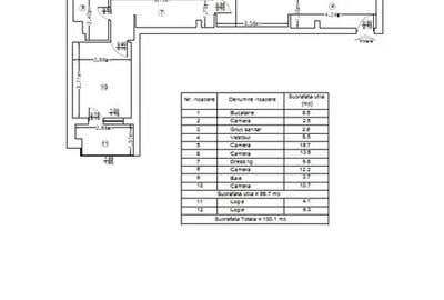 CENTRU- PIATA UNIRII-UMF -apartament cu 4 camere, 2 bai - 1