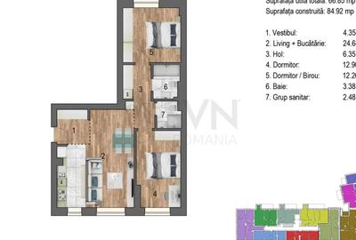 REA1027009 Nerva Traian l Apartament 3 camere I Ansamblu rezidential nou - 2