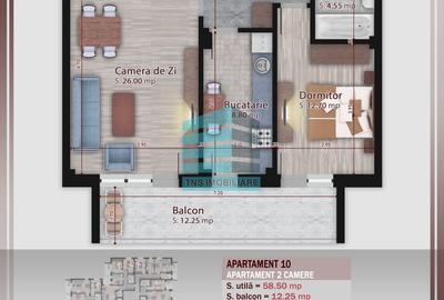 Apartament cu 2 camere decomandat în Titan