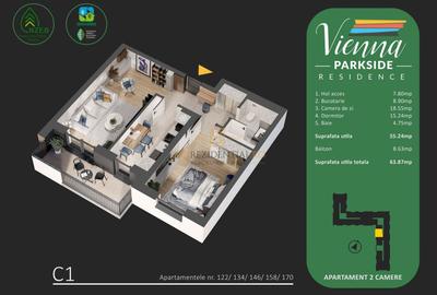 Apartament spatios cu 2 camere si balcon, bloc nou-Parc Tudor Arghezi - 8