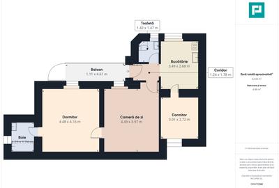 Apartament 3 camere , Splaiul Tudor Vladimirescu - 23