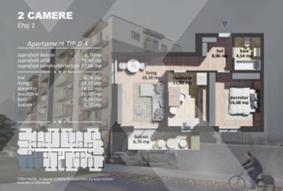 Apartament cu 2 camere decomandat în Berceni