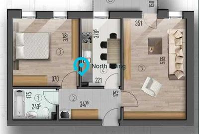Apartament 2 camere mobilat și utilat, parcare inclusă- Metalurgiei - 8
