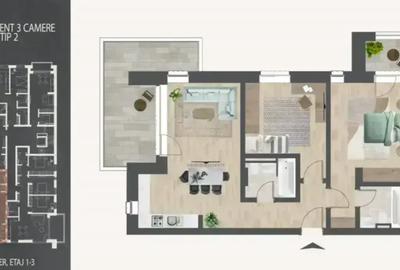 Apartament 3 Camere Luminos Nicolae Teclu 8 Minute Metrou - Scoala - 5