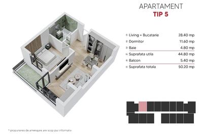 Apartament 2 camere-50 mp-Ansamblu Rezidential finalizat-Metrou Berceni - 2