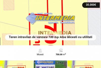 Teren Construcții intravilan de 700 mp, în Micești