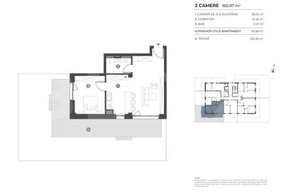 Apartament cu 2 camere semidecomandat în Bună Ziua