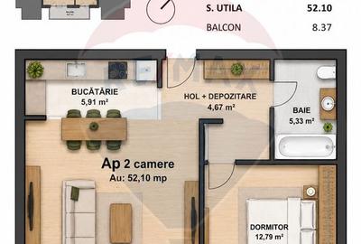 Apartament cu 2 camere de vânzare semicentrală - Mărăști - 8