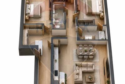 Apartament 3 camere | 189mp | Etaj 3 | Zona Nord - Pipera - 1
