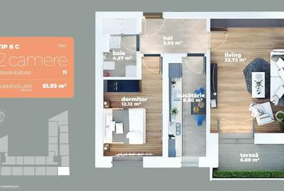 Apartament 2 camere | Proiect nou | Titan Bd. 1 Decembrie Comision 0% - 2