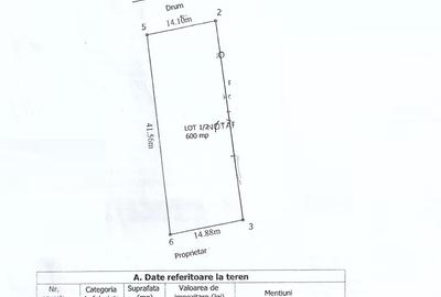 Teren Construcții intravilan de 600 mp, în Vânători