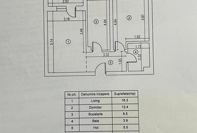 Apartament cu 2 camere în Chiajna