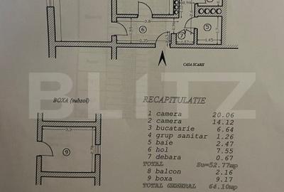 Apartament 2 camere, 64.10 mp, zona Copou - 13