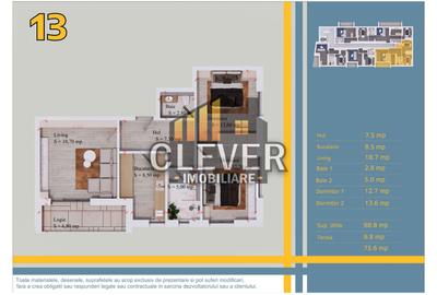 Apartament cu 3 camere decomandat în Theodor Pallady