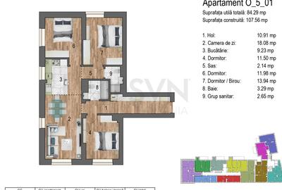 REA1027013 Apartement cu 4 camere I 107 mp l Timpuri Noi - 10