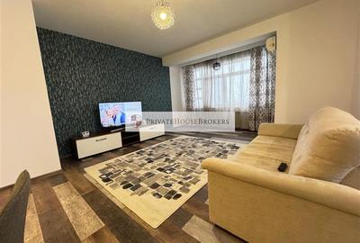 Apartament cu 2 camere semidecomandat, mobilat în Băneasa