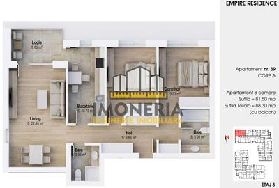 Empire Residence Tornadei 2 – Comision 0% – 3 camere premium, metrou 1 Decembrie - 7