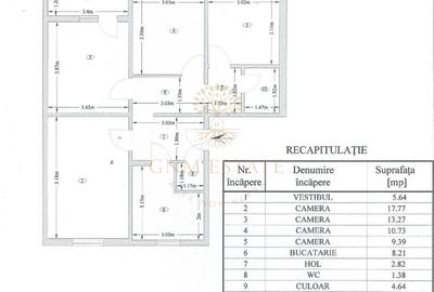 4 Camere Et.4/4 Bloc Reabilitat | Metrou Raul Doamnei - 12