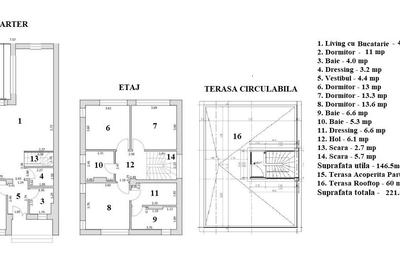 Casa 5 camere, 4 dormitoare, 3 bai, NOU, Terasa Rooftop, Școală Americana 3 min. - 2