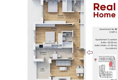 3 camere | 85mp |  15 min metrou | 1 Decembrie 1918 | premium - 3