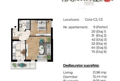 Apartament cu 2 camere decomandat în Berceni