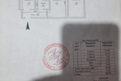 Apartament cu 3 camere nedecomandat, mobilat în Tătărași