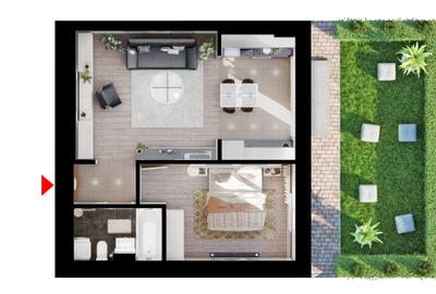 Studio Dublu cu gradina | tip 2A | HILS Republica - 4