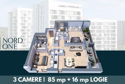 Apartament cu 3 camere decomandat în Torontalului